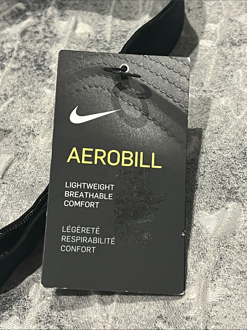 Nike Black Unisex Aerobill Visor with White Swoosh, NEW - Picture 4 of 10